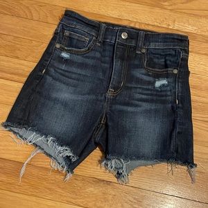 American Eagle - Super High Rise Shortie Denim Jean Shorts - Size 0